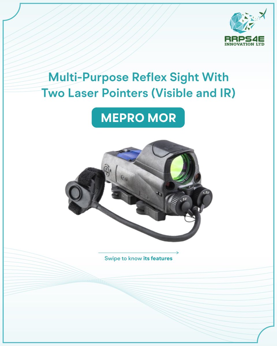 RRPS4E's tweet image. The MEPRO MOR/MOR PRO is a multi-purpose reflex sight with dual laser pointers (Visible &amp;amp; IR), designed for rapid target acquisition in any environment. Trusted by professionals, built for performance. 

#MEPROMOR #TacticalGear #ReflexSight #PrecisionShooting #RRPS4e