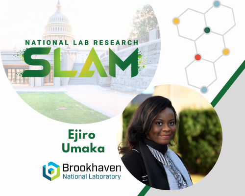 BrookhavenLab's tweet image. Today, watch Brookhaven&apos;s Ejiro Umaka talk #RHIC science in the #NationalLabSLAM, a competition where scientists are challenged to present a compelling three-minute presentation of their research. #NLSLAM25

Live stream: nlresearchslam.org