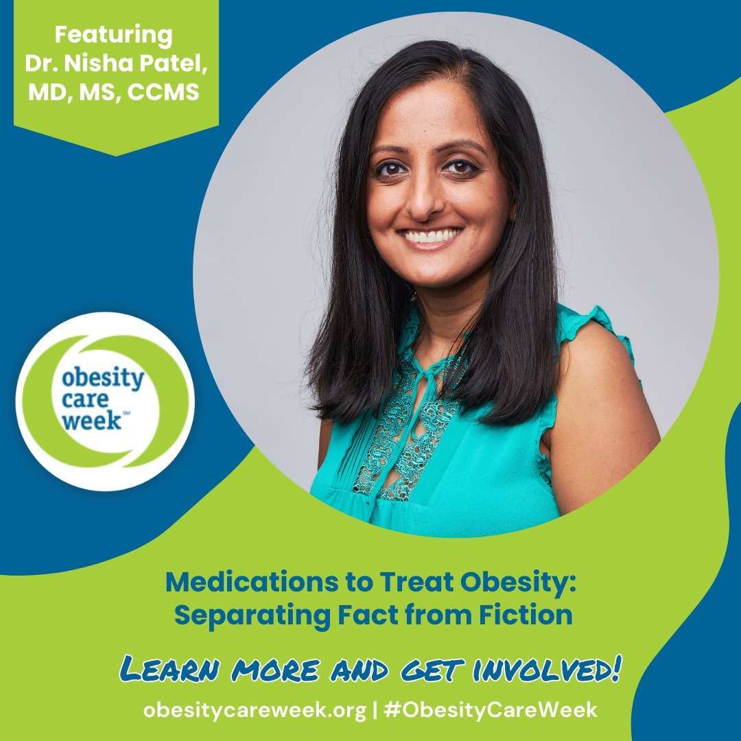 Day 3 of Obesity Care Week (OCW) – Let’s Talk Obesity Medications! 💊

Join Nisha Patel, MD, MS, CCMS as she breaks down the facts vs. myths about obesity medications. Don’t miss this important conversation: bit.ly/4jTIbzW