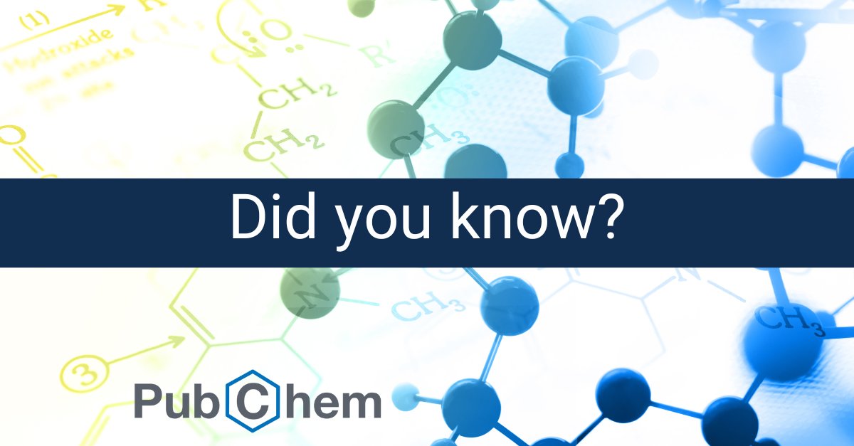 Did you know that #PubChem provides machine-readable data? Learn more: ow.ly/ls0850Tq8u7