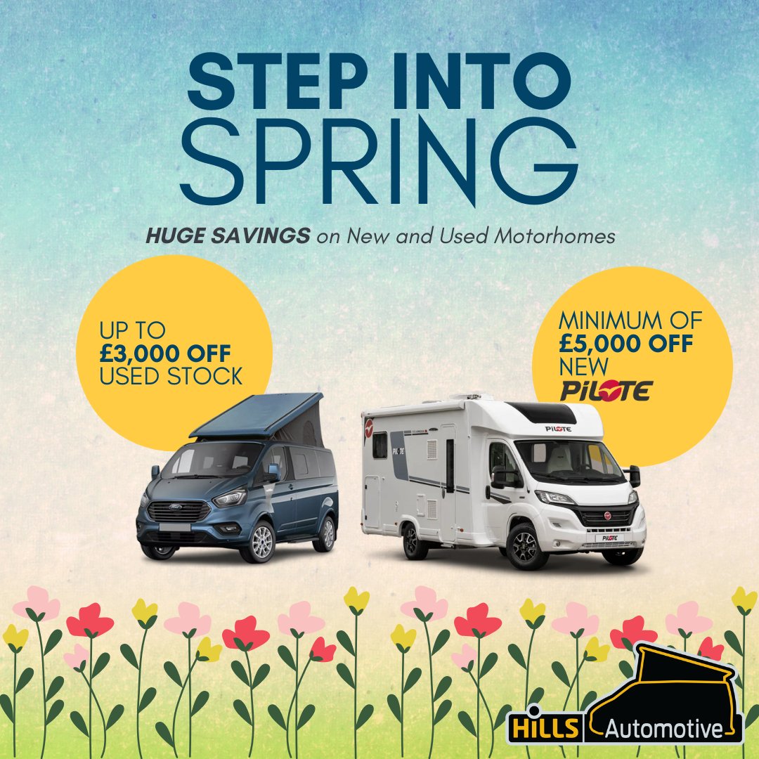 Step into Spring with Hills Automotive! 🌷  ☀️ Enjoy discounts of up to £3,000 on our Used Stock and at least £5,000 off New Pilote Models!

Kickstart your 2025 journey with the specialists at Hills Automotive  🌄

  ➡️ hillsautomotive.co.uk

#WorcestershireHour