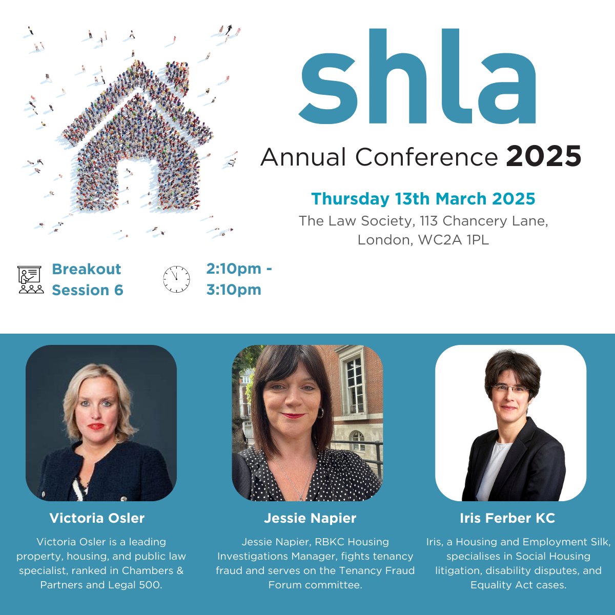 🔹SHLA 2025: Succession &amp; Discretionary Offers🔹  

Join us on March 13th as Victoria Osler, Jessie Napier, and Chair Iris Ferber KC explore best practices for managing succession rights and discretionary offers in social housing.  

Book Here: shla.org.uk/book-shla-2025…