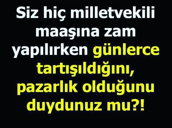 Bu ne yaman çelişki ⁉️

600 vekil seçiyoruz,

Servet değerinde maaş veriyoruz,

Sülalesine de bakıyoruz,

Sosyal imkanları sultanlarda yok,

Birkaç ay el kaldır,indir, 

Sonra hep tatil, 

Bir de meslekmiş gibi emekliliği var,

Ölseler bile soyuna bakmak borcumuz!
#HesapVaktiTüik