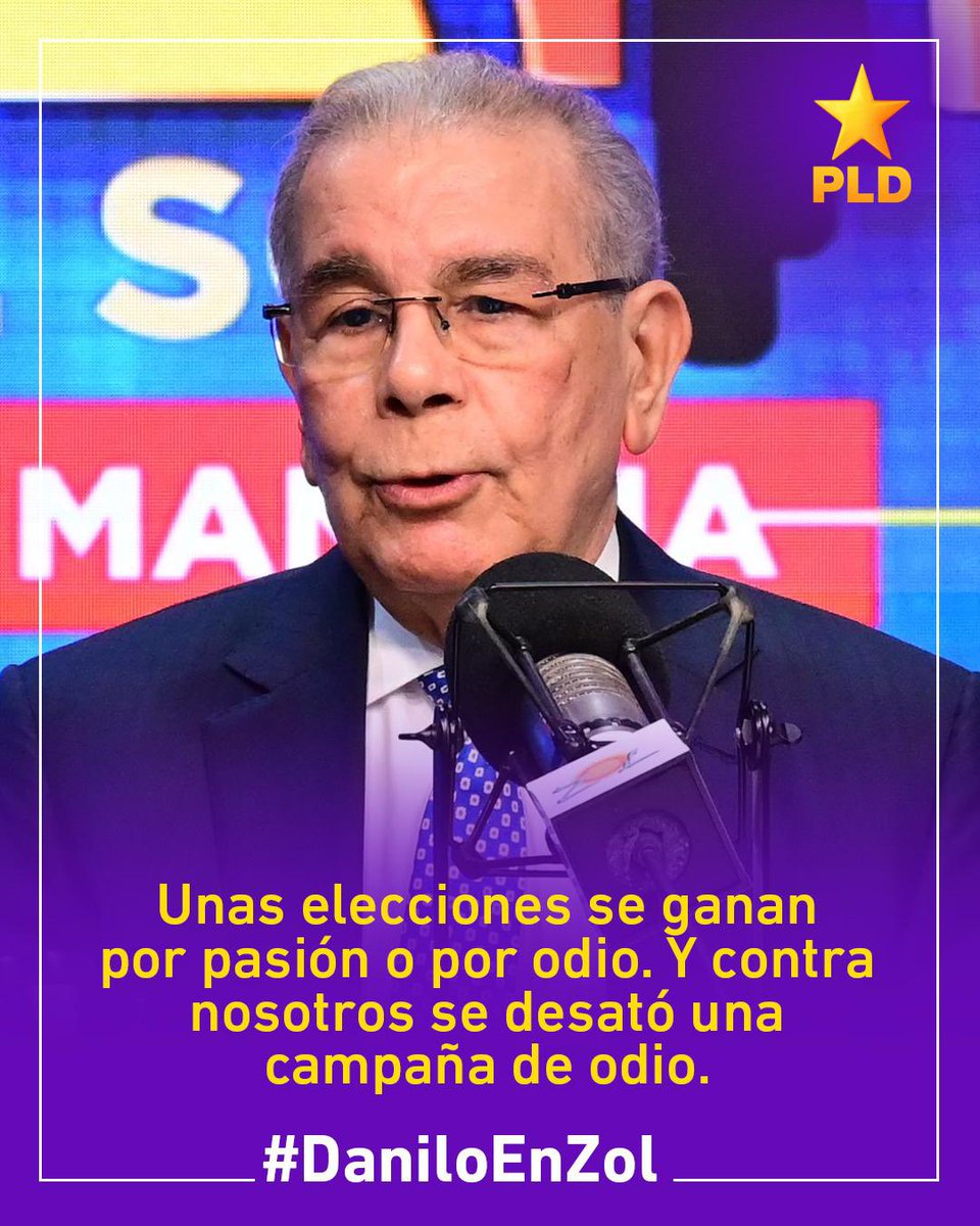 renepolancov's tweet photo. AHORA: Danilo Medina en @SolDeLaMananaRD habla sobre cómo se ganan unas elecciones; las pasiones que mueven al electorado. 

#DaniloEnZol
#CrecimosConElPLD https://t.co/zj00LFwvl4