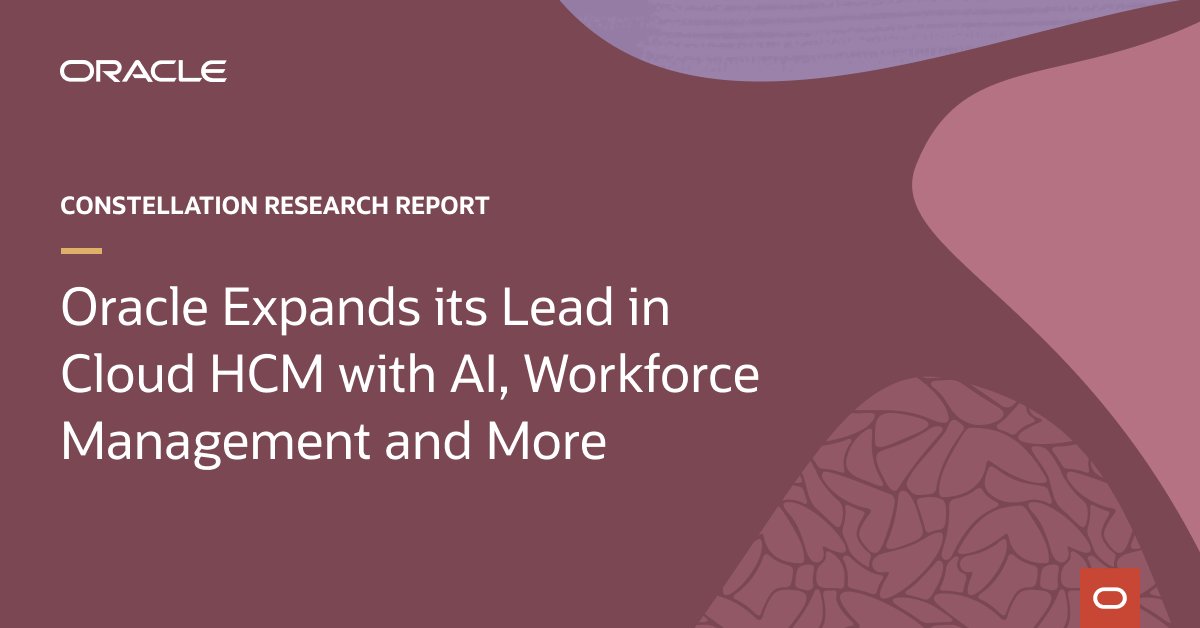 Read this report to find out all about the long-term differentiators that set Oracle Cloud HCM apart and enable people leaders to help their organization achieve Enterprise Acceleration1 and change the future of work for the people in their enterprise: 
social.ora.cl/6014LxnBw