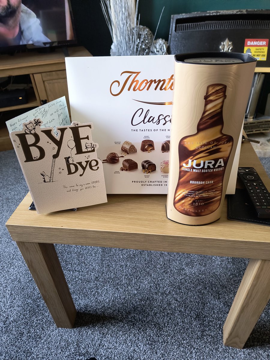 Retired today. Finally. Big thanks to the girls and lads for the totally unexpected gifts. 😁