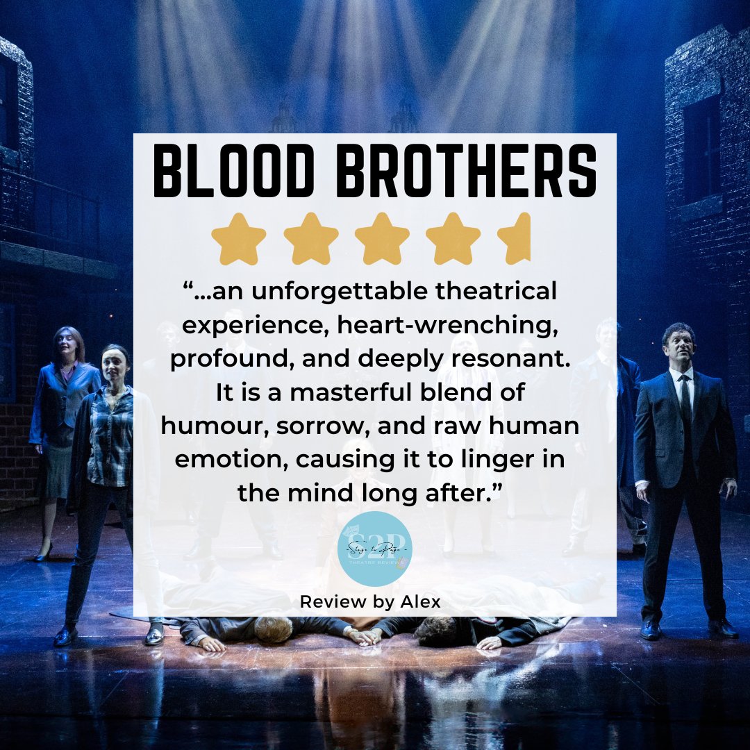 Stage to Page (@stagetopage) on Twitter photo Check out our 4.5 ⭐ review of Blood Brothers, currently playing at <a href="/NewWimbTheatre/">New Wimbledon Theatre</a>
Full review here:
stagetopage.co.uk/2025/03/blood-…
AD | gifted
📸: Jack Merriman Check out our 4.5 ⭐ review of Blood Brothers, currently playing at <a href="/NewWimbTheatre/">New Wimbledon Theatre</a>
Full review here:
stagetopage.co.uk/2025/03/blood-…
AD | gifted
📸: Jack Merriman