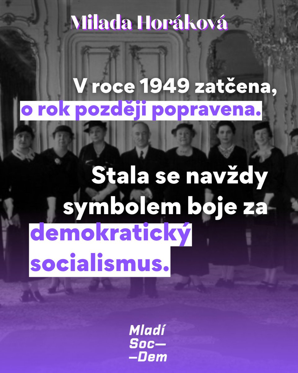 Milada Horáková – bojovnice za demokracii a sociální spravedlnost 🌹

Právnička, feministka, socialistka. Za odboj proti nacismu byla vězněna v koncentračních táborech, po válce se postavila proti útlaku a stala se symbolem demokratického socialismu. ✊