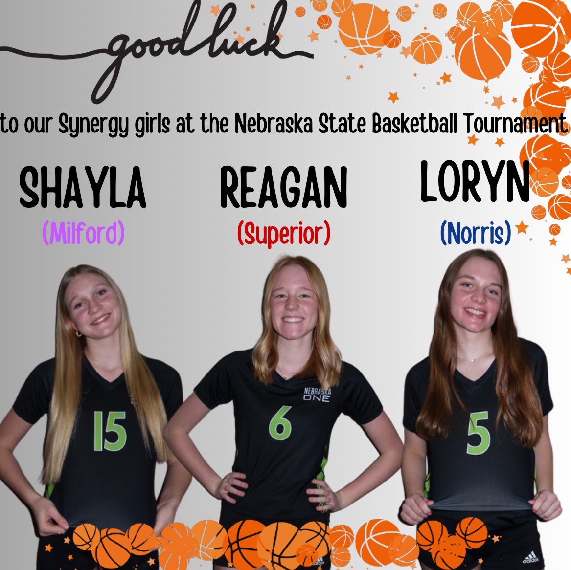 Good luck Shayla, Reagan, and Loryn!!