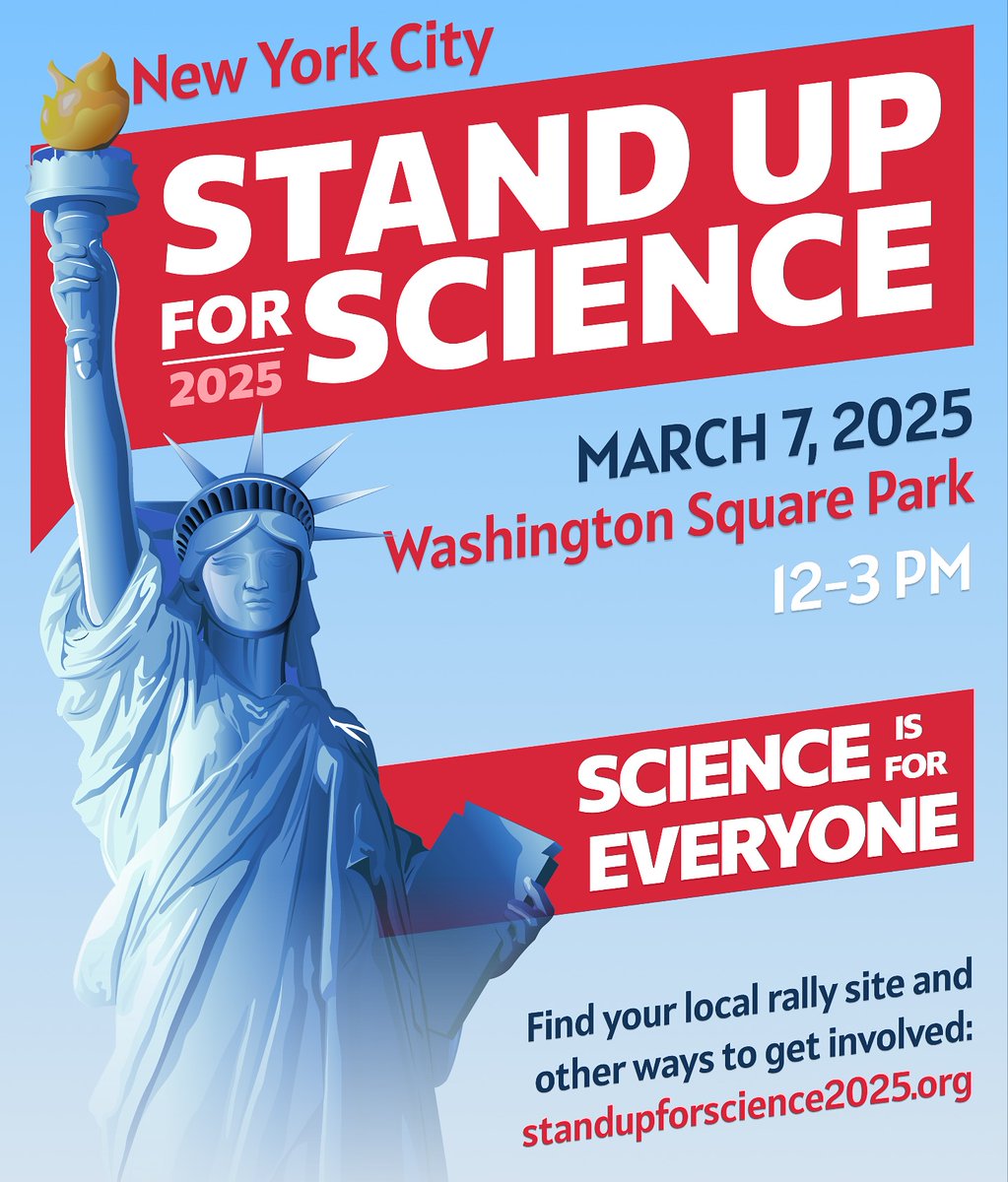 Join academic workers &amp; scientists at a local rally early Friday afternoon. PSC members will attend the NYC Stand Up for Science rally from 12:00-3:00 PM in Washington Square Park! We’ll meet you there with union signs. 

Let us know you'll be there: psc-cuny.org/calendar/stand…