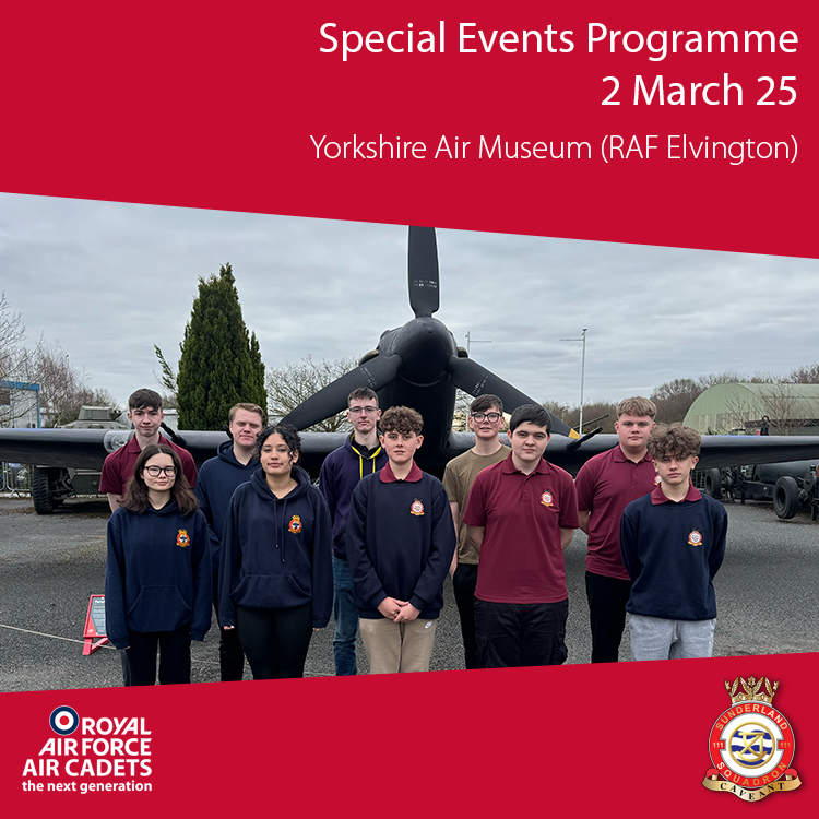 Last weekend, we were joined by @1338sqnATC at the fantastic Yorkshire Air Museum - formally RAF Elvington!

The museum has so many amazing exhibits including a Nimrod, Victor, Halifax and DC3 - what better way to spend a Sunday?

Interested? We're recruiting now!