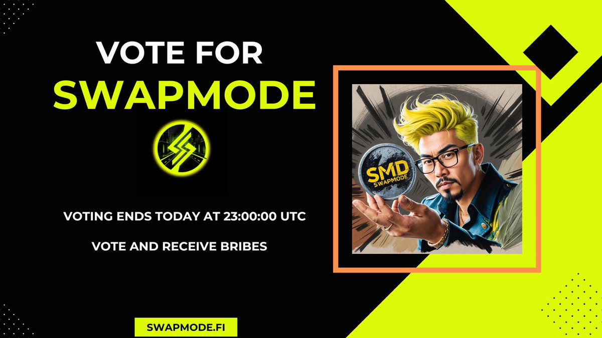 Norro_Web3's tweet photo. π’ Only a few hours left!
π Time to vote in @modenetwork for @SwapModeFi
Here are the numbers:
π‘ 96.600+ Stakers
π΅ 500M TVL
π Time for @SwapModeFi
π Voting ends in 9 hours
π Vote here - https://t.co/MsUCcma357
π Why #SwapMode ?
πΈ Fantastic team and community.
πΈ Capital efficiency maximizing profits.
Rewards in $OP and $SMD for adding liquidity.
Flexibility to control your risk while earning multi-stream rewards.
πΈ Advanced SOR technology that ensures the best prices with minimal gas fees and slippage.
πΈ #SwapMode also leads the way with Merkle technology from @AngleProtocol on @modenetwork - transparent, efficient and game changing reward distribution for all users!
π All the links you need right here - https://t.co/Ex2rDc3zxd
IYKYM π