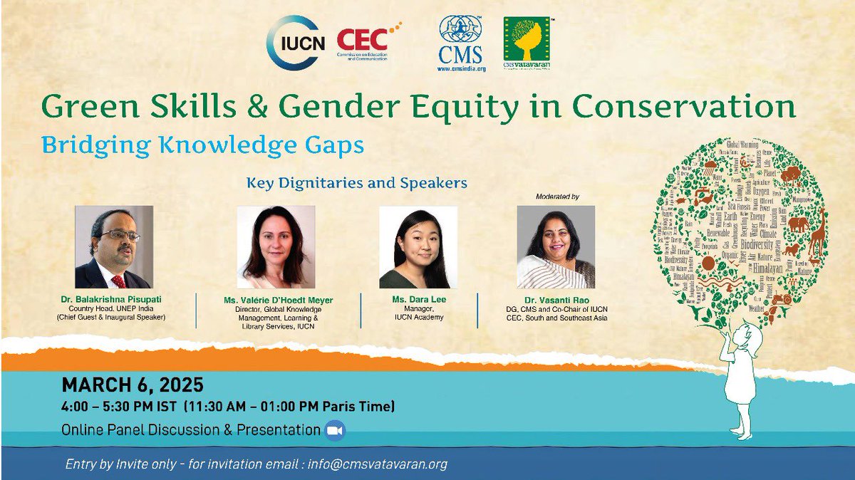 CMS VATAVARAN (@cmsvatavaran) on Twitter photo L #InternationalWomensDay2025 Bridge the gap for a #sustainable & #inclusive future! Join us for an insightful online panel discussion at our #Facebook profile tomorrow <a href="/IUCN/">IUCN</a> <a href="/pnvcms/">pn vasanti</a> <a href="/UNEP/">UN Environment Programme</a> <a href="/IUCNAsia/">IUCN Asia</a> <a href="/IUCN_Gender/">IUCN_Gender</a> <a href="/seansouthey/">Sean Southey</a> <a href="/UNDP_India/">UNDP India</a> <a href="/moefcc/">MoEF&CC</a> <a href="/NITIAayog/">NITI Aayog</a> L #InternationalWomensDay2025 Bridge the gap for a #sustainable & #inclusive future! Join us for an insightful online panel discussion at our #Facebook profile tomorrow <a href="/IUCN/">IUCN</a> <a href="/pnvcms/">pn vasanti</a> <a href="/UNEP/">UN Environment Programme</a> <a href="/IUCNAsia/">IUCN Asia</a> <a href="/IUCN_Gender/">IUCN_Gender</a> <a href="/seansouthey/">Sean Southey</a> <a href="/UNDP_India/">UNDP India</a> <a href="/moefcc/">MoEF&CC</a> <a href="/NITIAayog/">NITI Aayog</a>