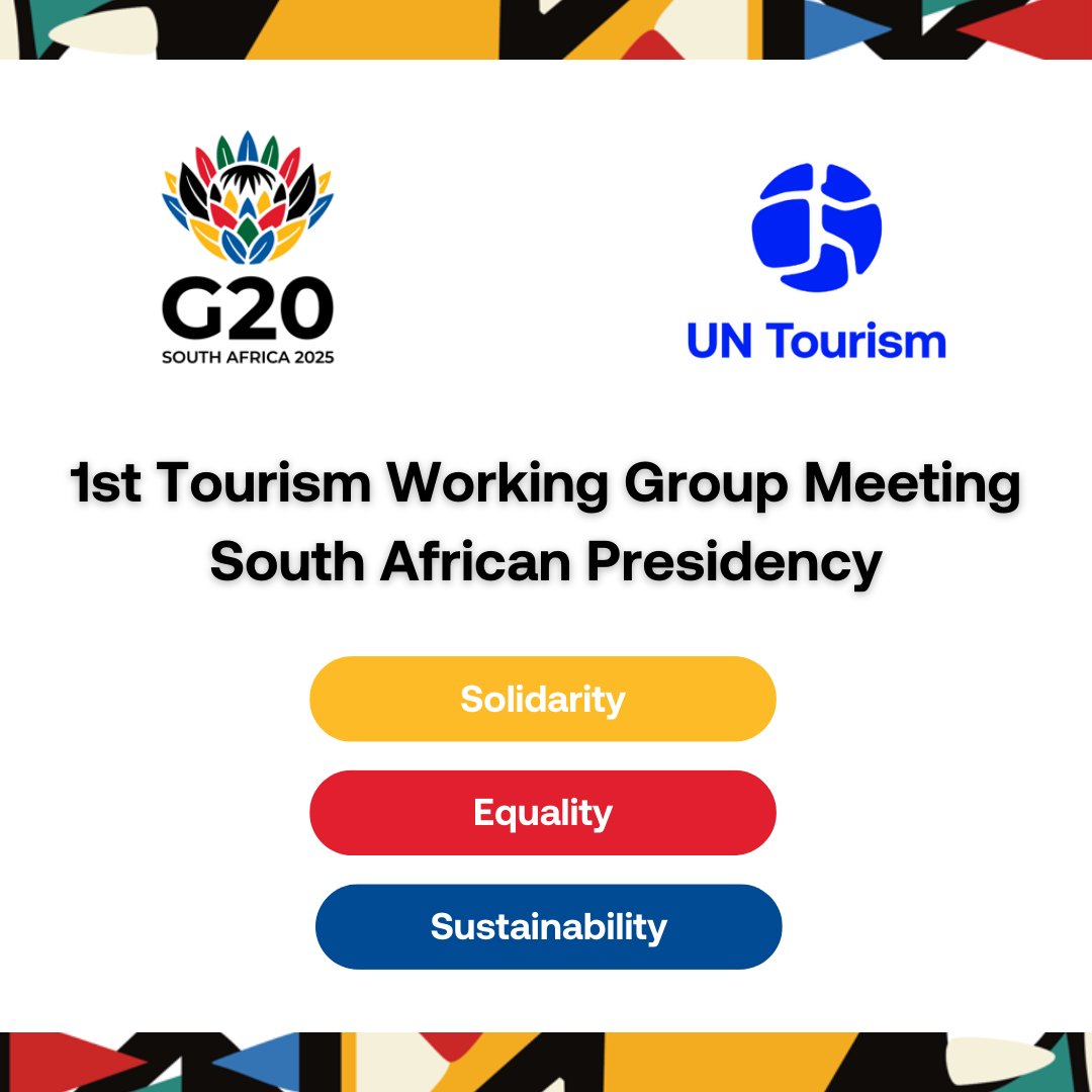UN Tourism Knowledge (@unwto_pub) on Twitter photo 🇿🇦UN Tourism is working with <a href="/G20SouthAfrica/">G20 South Africa</a> as a knowledge partner. The 1st #G20 TWG Meeting focused on:
💡People-centered AI and innovation
📊Financing and investment
✈️Air connectivity
🌱Resilience for inclusive and sustainable tourism
<a href="/SouthAfricaTM/">Ministry of Tourism</a> <a href="/PatriciaDeLille/">Patricia de Lille</a> <a href="/g20org/">G20 South Africa</a> 🇿🇦UN Tourism is working with <a href="/G20SouthAfrica/">G20 South Africa</a> as a knowledge partner. The 1st #G20 TWG Meeting focused on:
💡People-centered AI and innovation
📊Financing and investment
✈️Air connectivity
🌱Resilience for inclusive and sustainable tourism
<a href="/SouthAfricaTM/">Ministry of Tourism</a> <a href="/PatriciaDeLille/">Patricia de Lille</a> <a href="/g20org/">G20 South Africa</a>