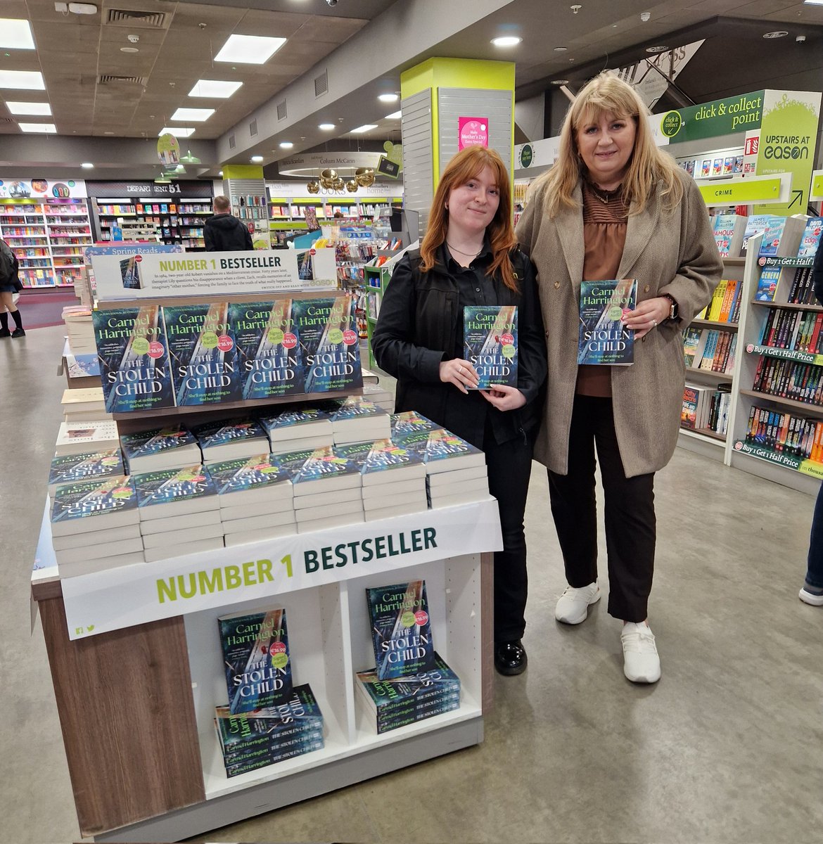 Hachette Ireland (@hachetteire) on Twitter photo Carmel with Colleen of <a href="/easons/">Eason</a> <a href="/blanchcentre/">blanchardstowncentre</a> on the signing tour for #TheStolenChild Lovely chatting to you.
<a href="/HappyMrsH/">Carmel Harrington Author</a>
<a href="/headlinepg/">Headline Books</a> Carmel with Colleen of <a href="/easons/">Eason</a> <a href="/blanchcentre/">blanchardstowncentre</a> on the signing tour for #TheStolenChild Lovely chatting to you.
<a href="/HappyMrsH/">Carmel Harrington Author</a>
<a href="/headlinepg/">Headline Books</a>