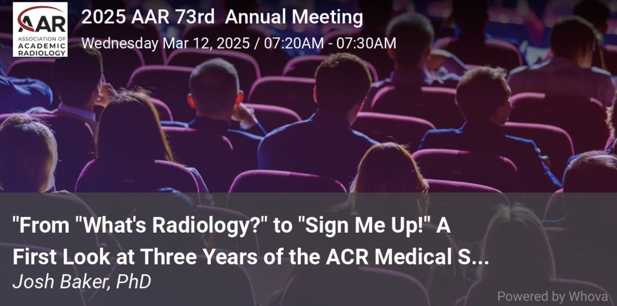 Hope to see you there. 😎 

A huge thank you to my co-authors and the ACR symposium leads: <a href="/_Anastacia_Wahl/">Anastacia Wahl, MD</a> <a href="/Moni__Lee/">Monica Lee, DO</a> <a href="/miriam_chisholm/">Miriam Chisholm</a> and the INCREDIBLE <a href="/JoanPowersLynch/">Joan Lynch</a>!  

#MedX #RadX #Radtwitter #MedTwitter #MedEd #futureradres <a href="/DSmethermanMD/">Dana Smetherman</a>