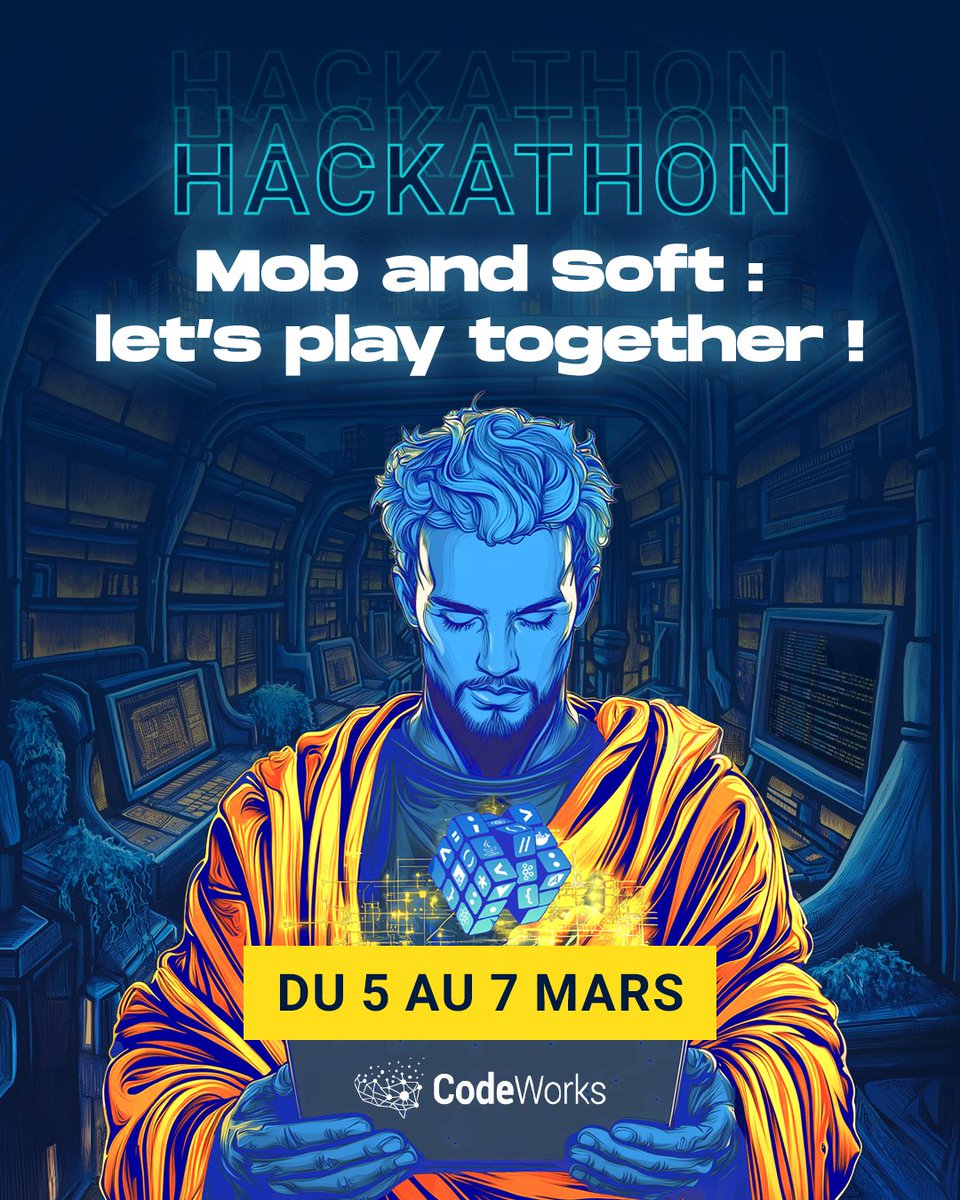 C'est parti pour le Hackathon 2025 avec la société <a href="/CodeWorksParis/">CodeWorks</a> ✨
Les étudiants pourront compter sur leurs coachs de chez Flappy et Wizards Technologies pour relever ce défi de taille 💪
Rendez-vous vendredi pour découvrir le grand gagnant ! 🏆