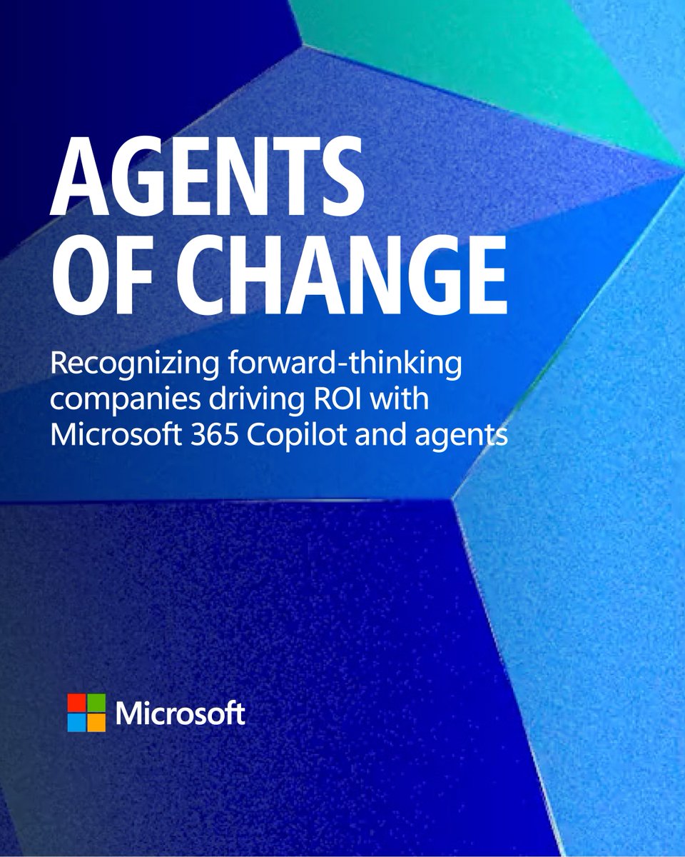 Eaton (@eatoncorp) on Twitter photo Thank you <a href="/Microsoft365/">Microsoft 365</a> for recognizing us as an “Agent of Change!” Our adoption of Microsoft 365 Copilot and agents has helped us be more strategic with driving authentic business value. Read more in this WorkLab article:bit.ly/43nqgvv
#AI #Copilot Thank you <a href="/Microsoft365/">Microsoft 365</a> for recognizing us as an “Agent of Change!” Our adoption of Microsoft 365 Copilot and agents has helped us be more strategic with driving authentic business value. Read more in this WorkLab article:bit.ly/43nqgvv
#AI #Copilot