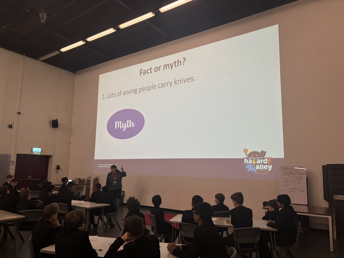 Aylesbury Grammar School (@agsfounded1598) on Twitter photo Huge thanks to <a href="/HazardAlley/">Safety Centre Charity</a> MK for delivering powerful Knife Crime Awareness sessions to our Year 7s, generously sponsored by <a href="/HeartofBucks/">Heart of Bucks</a> Charity. An incredibly important and informative session on staying safe and making the right choices!
#KnifeCrimeAwareness Huge thanks to <a href="/HazardAlley/">Safety Centre Charity</a> MK for delivering powerful Knife Crime Awareness sessions to our Year 7s, generously sponsored by <a href="/HeartofBucks/">Heart of Bucks</a> Charity. An incredibly important and informative session on staying safe and making the right choices!
#KnifeCrimeAwareness