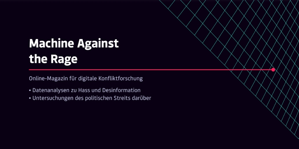 MATR 2.0: Seit Januar ist »Machine Against the Rage« am <a href="/IDZ_Jena/">IDZ</a> angesiedelt. Damit endete der erste Zyklus des Projekts als Trendreport der BAG »Gegen Hass im Netz«. Auch dieses Profil hier (bisher zur BAG  gehörig) ändert damit sein Gesicht: Es wird zum MATR-Account. 1|3