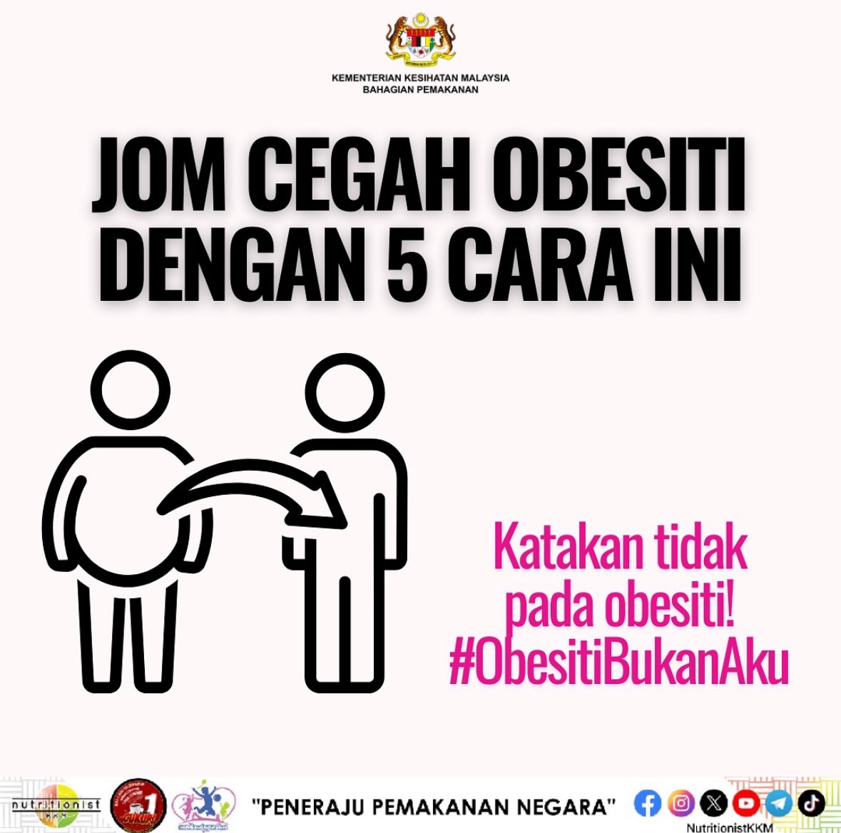 rafidah72's tweet image. 5 Tips cegah obesiti. 
Yang saya paling suka, no 4🩷
