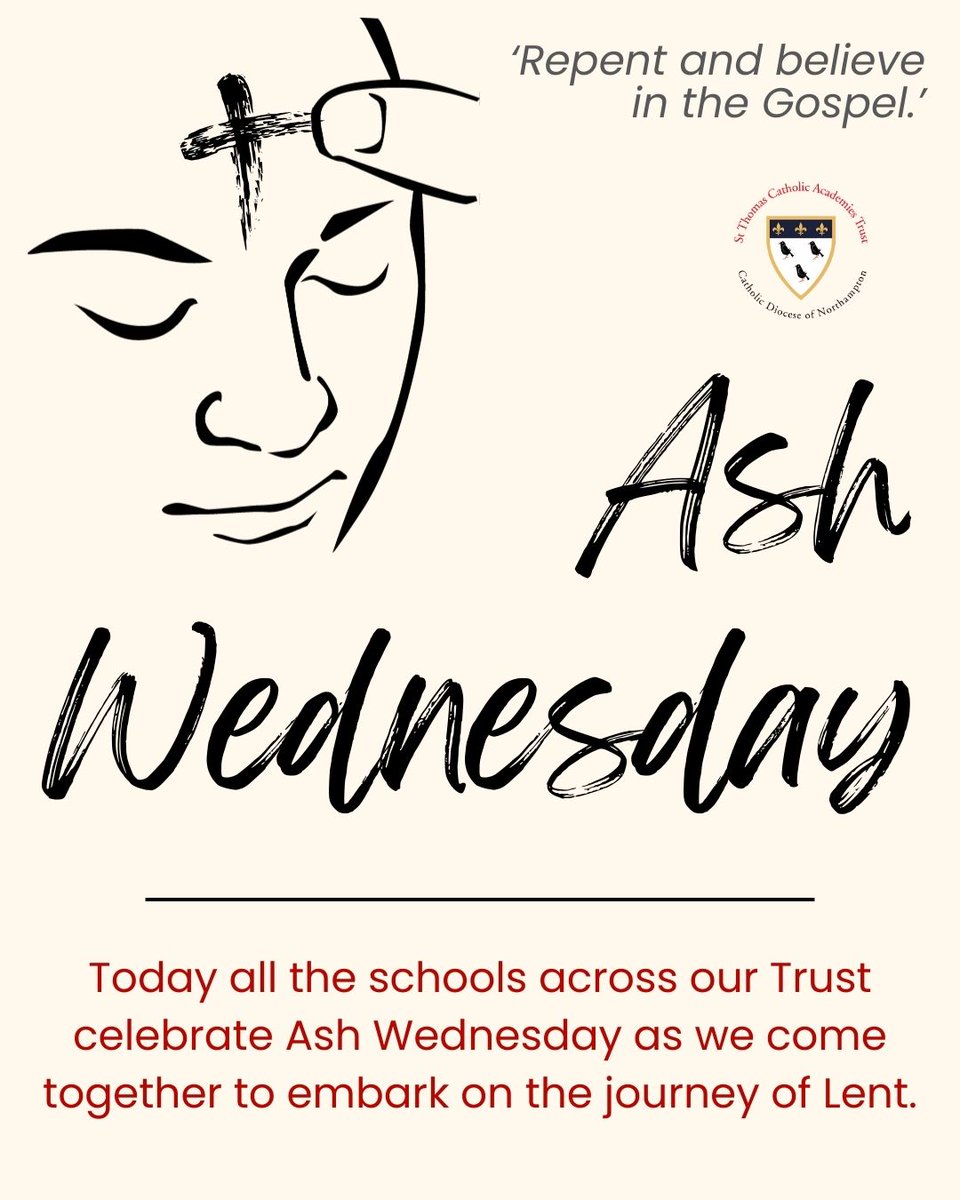 Today we celebrate Ash Wednesday! 

Lent begins today with Ash Wednesday, March 5, 2025 and ends on Thursday, April 17.

#AshWednesday #Lent2025