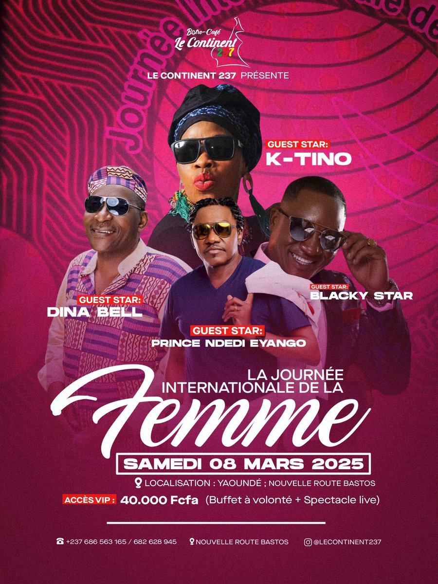 blackystar_'s tweet photo. Ce 8mars au @continent237 https://t.co/U4Kla5Wktq