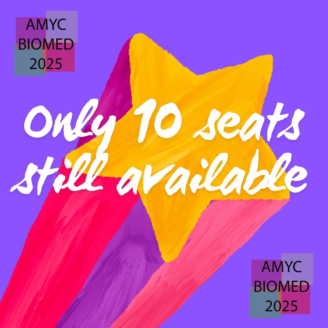 🎺 🎺 Deadline for the next #AMYCBIOMED2025 is approaching and only 10 seats are still available!!!
If you want to be among the 150 participants... please do not lose time:)
⚠️ Deadline for registration is 15 March, deadline for abstract is 6 April ⚠️ 
📌
amycbiomed2025.webnode.page