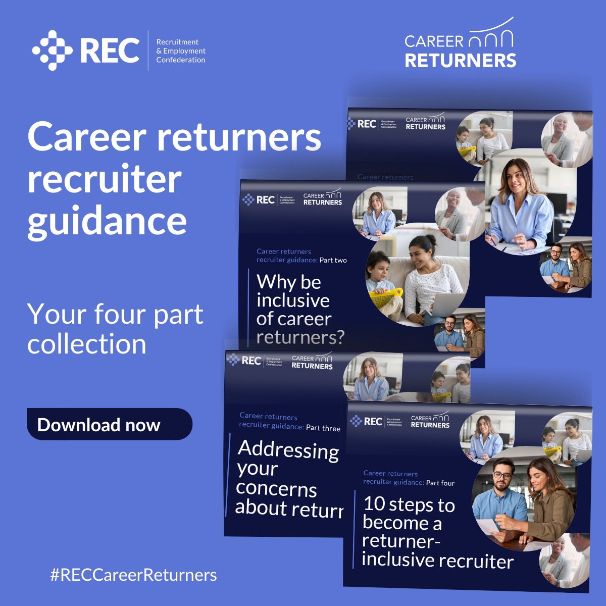 📢 Today we launch an important initiative to tackle the widespread hiring bias against career returners. Partnering with the UK Recruitment and Employment Confederation (REC) to create new guidance for recruiters, practical tools for meaningful impact: bit.ly/41P4RKN