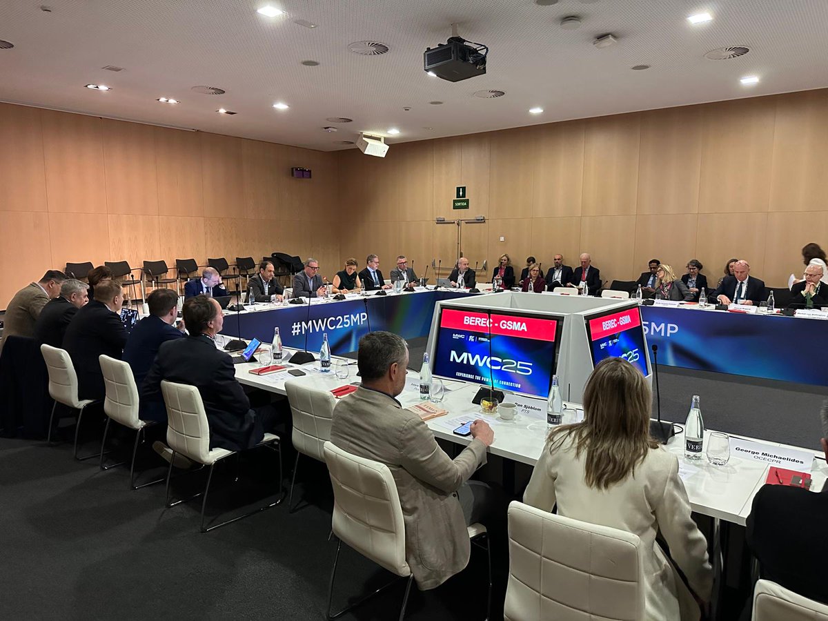 Yesterday, MCA CEO Jesmond Bugeja &amp; Chief of Spectrum Antoine Sciberras joined the BEREC-GSMA Roundtable at #MWC25 to discuss Europe's digital future. Key topics were #5G &amp; #connectivity challenges, and #ConsumerProtection in #DigitalServices.