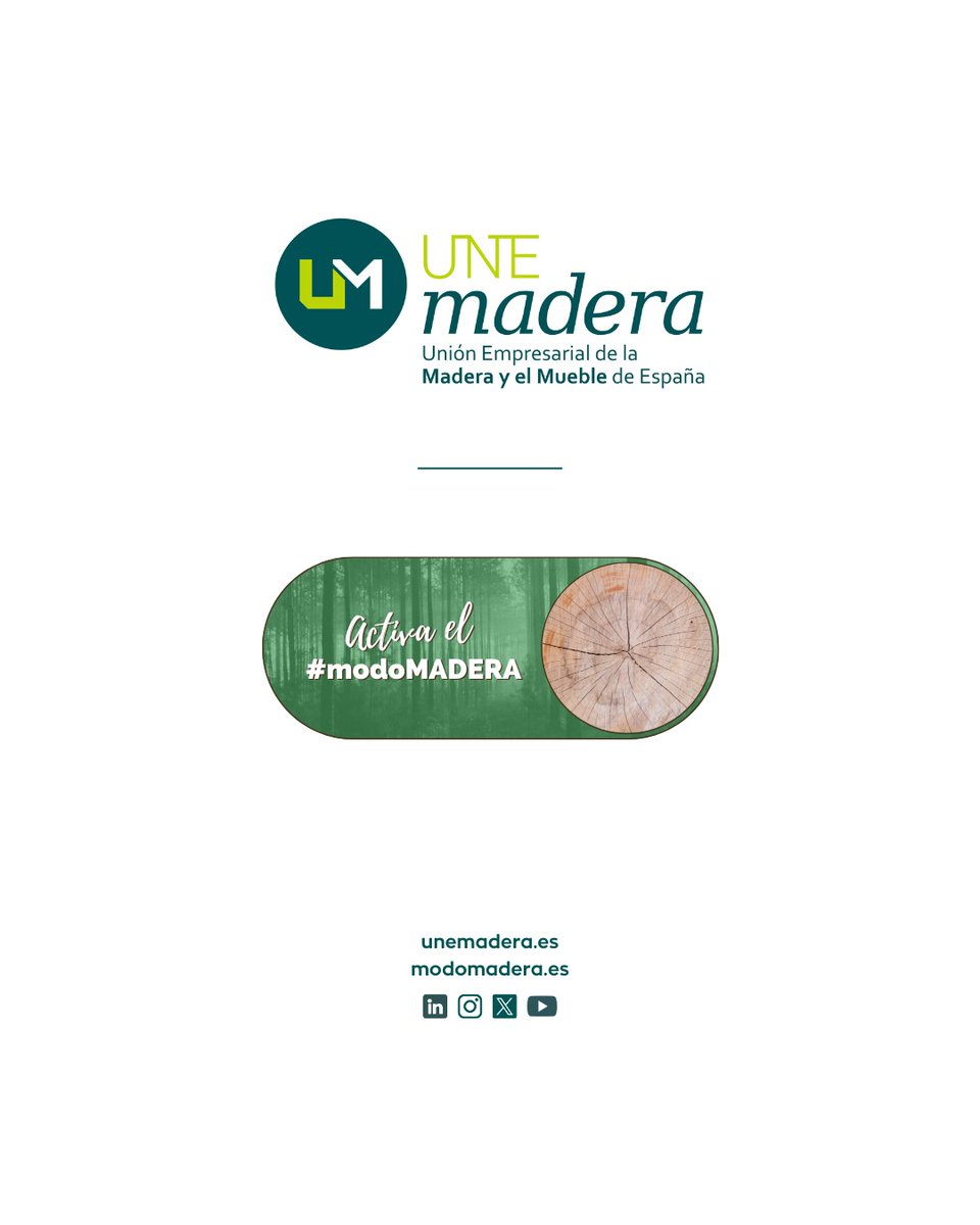 📢 Nueva newsletter de UNEmadera 📢
Si la madera es tu mundo, esta es tu comunidad. 🌳

📩 Suscríbete y recibe las últimas novedades del sector, tendencias en diseño y construcción sostenible, consejos de expertos, entrevistas y mucho más.

🔗 Únete aquí ➡unemadera.es/newsletter/