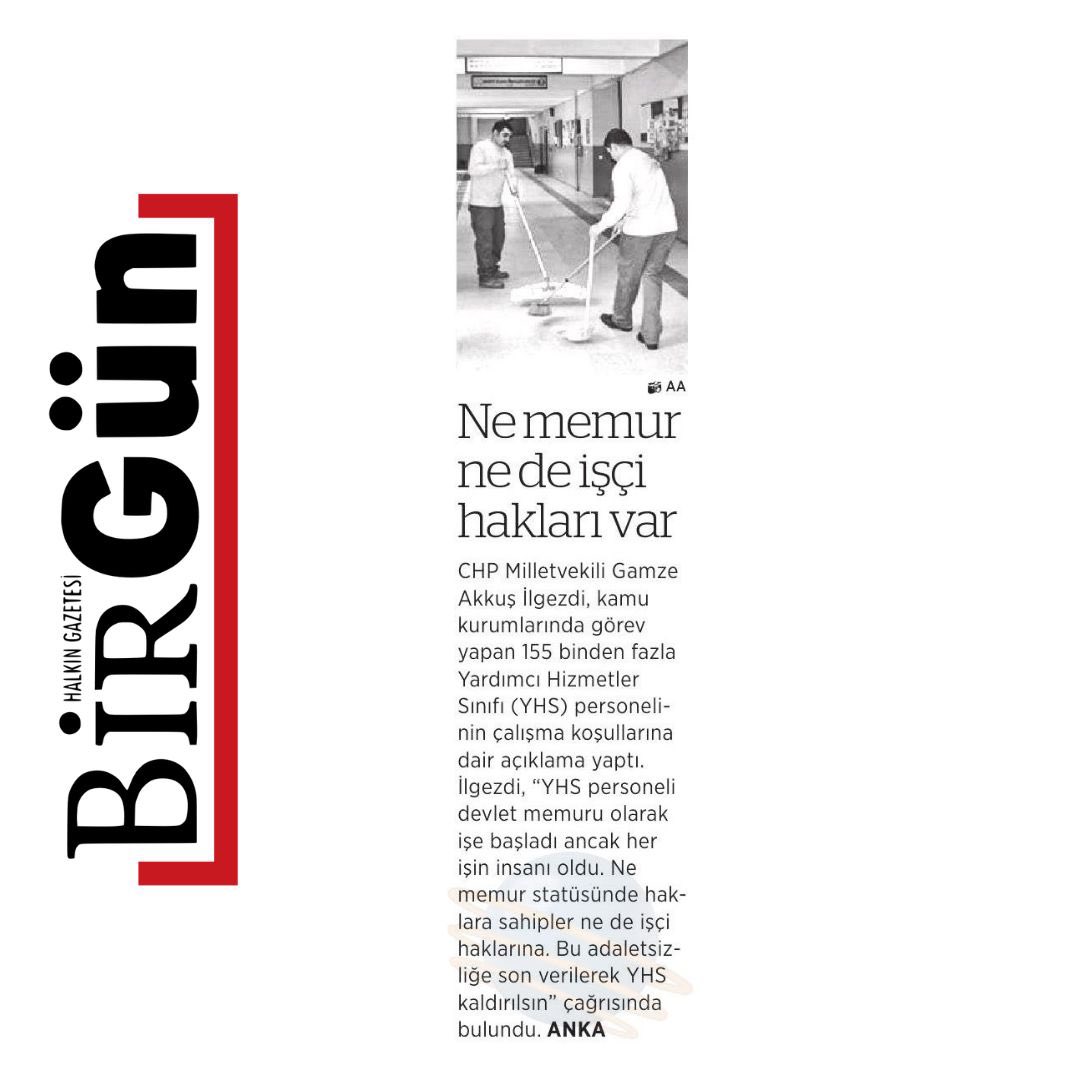 Yardımcı Hizmetler Sınıfı personeli devlet memuru olarak işe başladı ancak her işin insanı oldu!

#YardımcıHizmetlerSınıfı #YhsSorunuÇözülsün 
<a href="/yhsplatform/">Yardımcı Hizmetler Sınıfı Platformu</a> <a href="/YhsPlatformu/">Yardımcı Hizmetler Sınıfı Dayanışma Birliği</a> <a href="/yhsegitimsen/">Yardımcı Hizmetler Sınıfı Eğitim Sendikası</a> <a href="/YhsBuroSen/">Yardımcı Hizmetler Sınıfı</a> <a href="/YhsSaglikSen/">Yardımcı Hizmetler Sınıfı Sağlık Sendikası</a> <a href="/yardimcihizmet1/">Selim Toraman</a> 
<a href="/BirGun_Gazetesi/">BirGün Gazetesi</a>