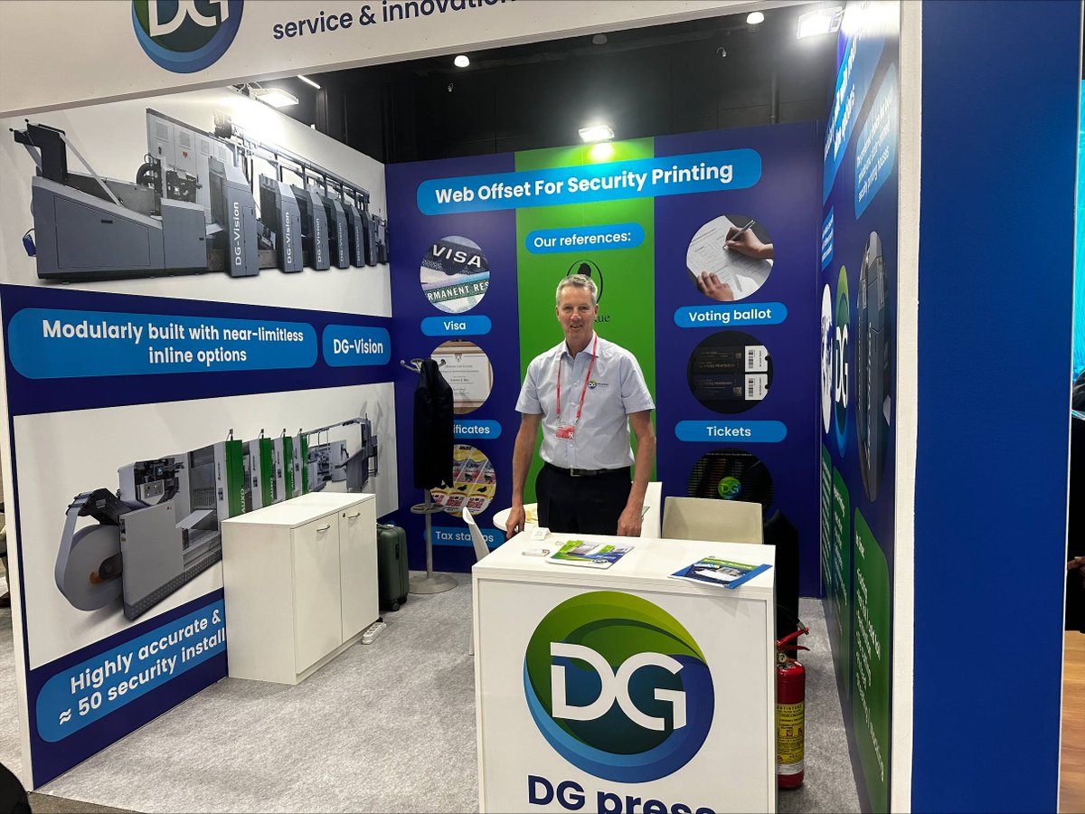 DG_press's tweet image. DG press is live at Intergraf 2025! Visit us at booth 22 to discover the latest innovations in printing technology. Let’s connect and explore  security printing together!

See you there! #intergraf2025 #dgpress #securityprinting #weboffset