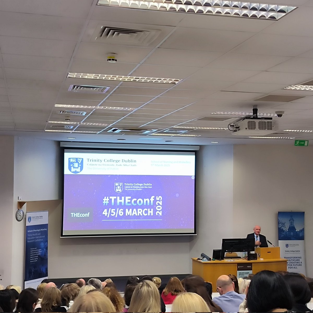 Dr Martin McMahon (@mcmahonm44) on Twitter photo Mr Bernard Gloster Chief Executive <a href="/HSELive/">HSE Ireland</a> delivering a key opening address #Theconf2025
Key points: we want safe effective services where professionals talk to each other - we need agility! <a href="/tcddublin/">Trinity College Dublin</a> <a href="/TCD_SNM/">School of Nursing & Midwifery, TCD</a> <a href="/EilishBurke15/">Eilish Burke</a> <a href="/TCD_TCMCR/">Trinity Centre for Maternity Care Research</a> <a href="/ageingwithID/">Trinity Centre for Ageing & ID</a> <a href="/TCD_TRiCC/">Trinity Research in Childhood Centre (TRiCC)</a> <a href="/roinnslainte/">Department of Health</a> Mr Bernard Gloster Chief Executive <a href="/HSELive/">HSE Ireland</a> delivering a key opening address #Theconf2025
Key points: we want safe effective services where professionals talk to each other - we need agility! <a href="/tcddublin/">Trinity College Dublin</a> <a href="/TCD_SNM/">School of Nursing & Midwifery, TCD</a> <a href="/EilishBurke15/">Eilish Burke</a> <a href="/TCD_TCMCR/">Trinity Centre for Maternity Care Research</a> <a href="/ageingwithID/">Trinity Centre for Ageing & ID</a> <a href="/TCD_TRiCC/">Trinity Research in Childhood Centre (TRiCC)</a> <a href="/roinnslainte/">Department of Health</a>