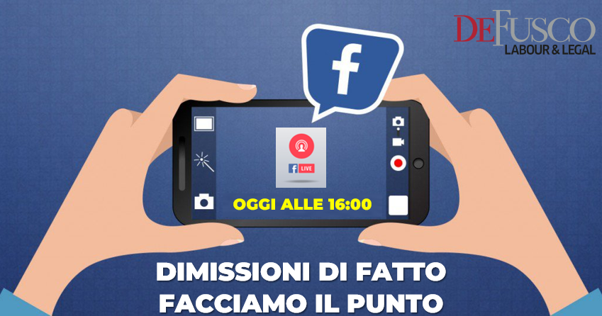 Dimissioni di fatto: facciamo il punto.
🚨 Oggi alle 16:00 in diretta su Facebook! 🚨 
Esaminiamo i dubbi e proviamo a dare qualche soluzione.
Non mancare! Ci vediamo alle 16:00. ⏰

facebook.com/events/s/dimis… 

#FacebookLive #Diretta #DimissioniDiFatto #Live