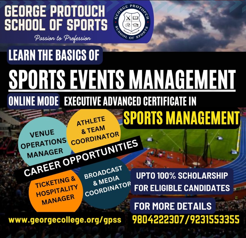 IBhalotia's tweet image. Enhance your skills by learning basics of Sports Event Management in our certified Sports Management Course. 
Presented by George Protouch School of Sports 🏆 

#sportsmanagement #breathegolf #sportslover #champforlife #certified  #successfulsportsperson #GPSS #georgeprotouch