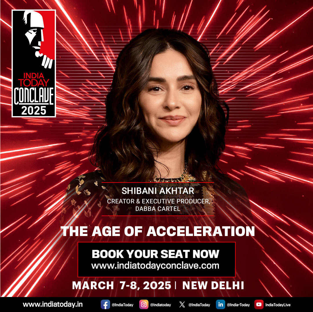 Get ready to hear from the first-time producer of Dabba Cartel, Shibani Akhtar, as she shares her journey of bringing the show to life and more. 
Don’t miss her exclusive insights at #Conclave25. 

🗓️ March 7-8 in New Delhi

Book your seat NOW -subscriptions.intoday.in/conclave/regis… 

#Promo