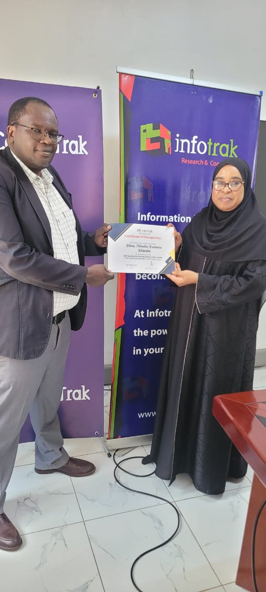 InfotrakN's tweet photo. #CountyTrakReport! We are honored to be graced by Hon. @FatumaMasito, Kwale County MP. We delivered certificate for being among the top performing women representatives in our recent #countytrakreport. More information on the #CountyTrakReport, visit https://t.co/C119WOnaD8
@InfotrakN #infotrakresearch #infotrakat20 #kwalecounty