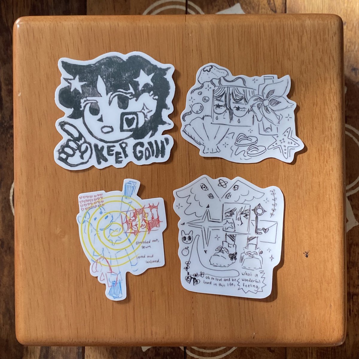 cinnadrop's tweet image. new sticker designs for patrons of the arts this weekend~ ⋅˚₊‧ ଳ ‧₊˚ ⋅