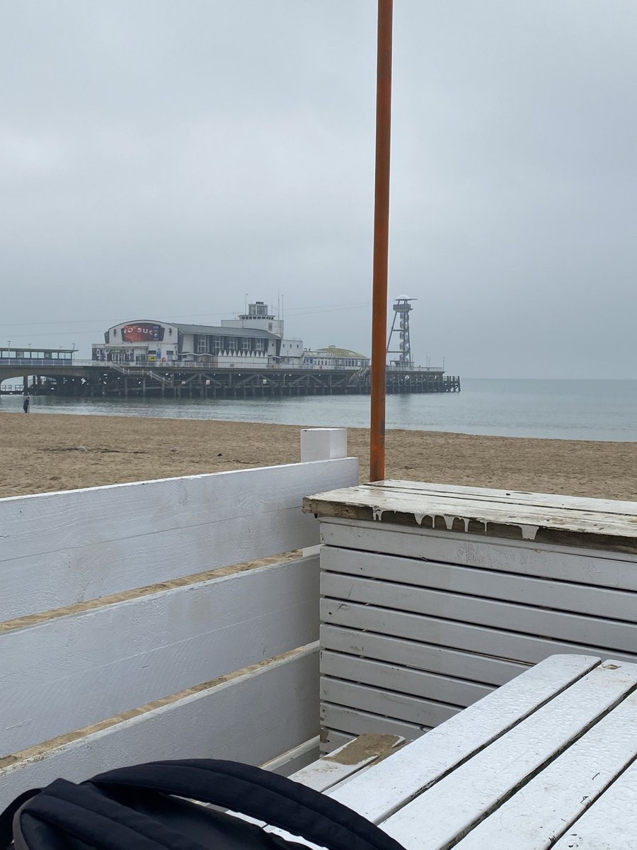 Bournemouth beach at 8.30am in March