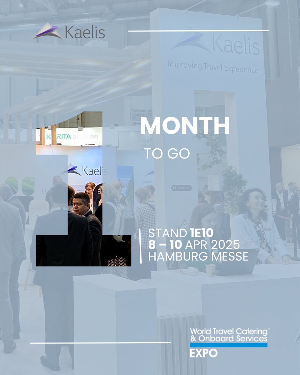 KaelisWorld's tweet photo. Just 1 Month to Go! 🌍✈️

We’re officially in the final stretch—WTCE 2025 is just one month away! The anticipation is building as the Kaelis team finalizes our showcase of groundbreaking onboard innovations.

📅 Book your meetings. Get in touch!

#WTCE2025 #Kaelis #FutureOfTravel https://t.co/6c5Byb6FrD