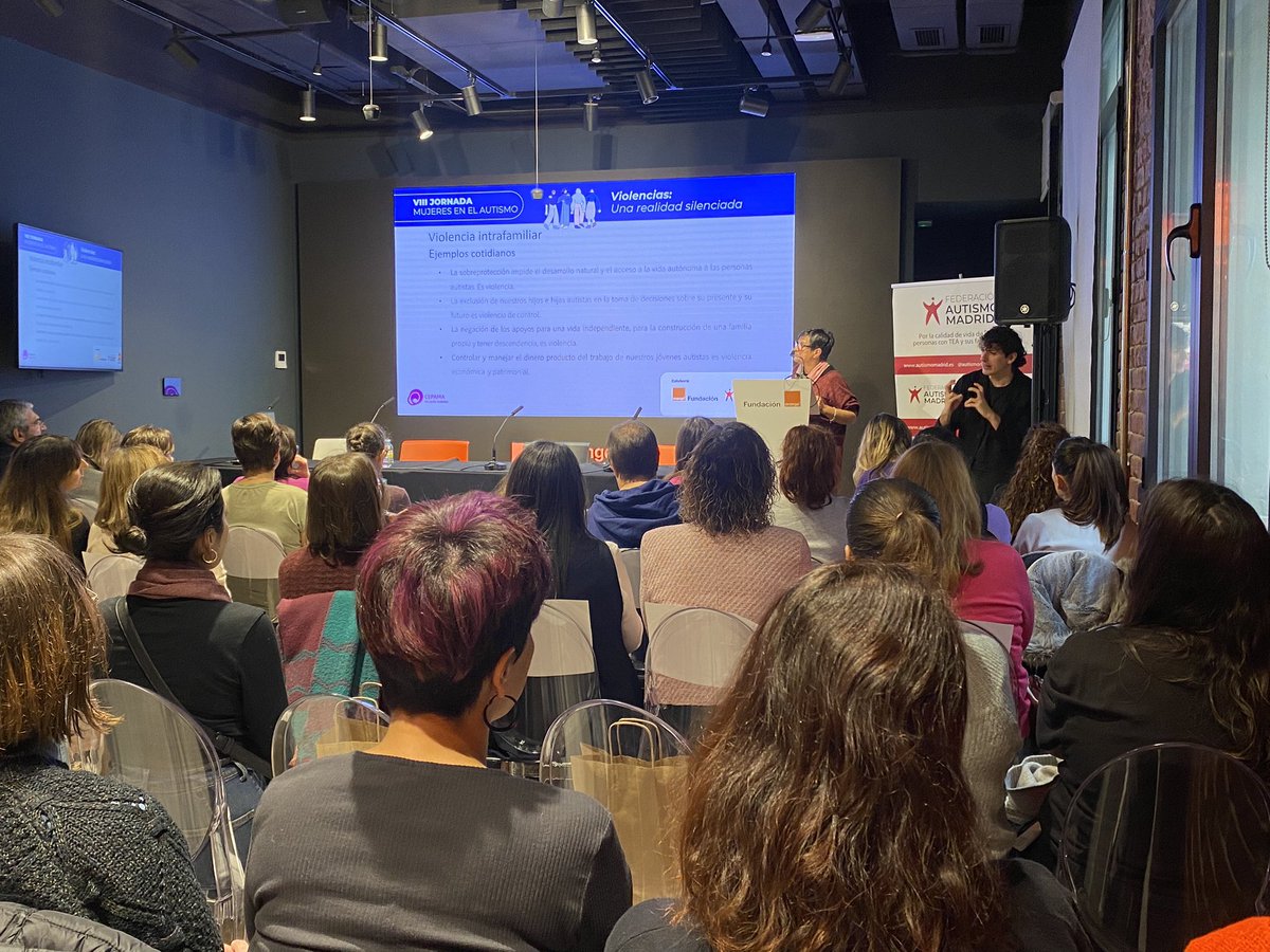 <a href="/info_quinta/">Fundación Quinta</a> <a href="/AutismoMadrid/">Fed. Autismo Madrid</a> <a href="/cepamaTEA/">CEPAMA Mujeres Autistas</a> 🗣️ “Hay distintos tipos de violencia sobre las mujeres #autistas, institucional, intrafamiliar y en los entornos educativos”, nos cuenta

📊Más del 80% de las mujeres que conforman CEPAMA no podrían estar en una jornada como esta.

#JornadaMujeresenelAutismo