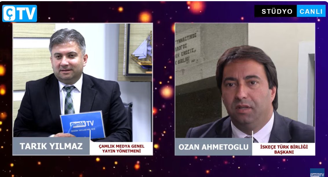 ÇAMLIK TV canlı yayınına katılarak İskeçe Türk Birliği’ni ve Batı Trakya Türk Azınlığı’nın sorunlarını anlattık...