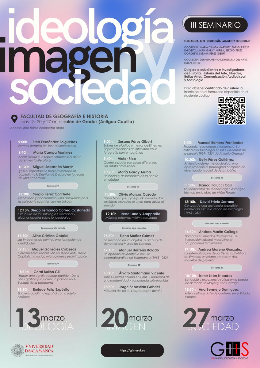 Miguel Sebastián-Martín (@migsebastianmar) on Twitter photo Nos veremos varias veces este mes para el III Seminario de Ideología, Imagen y Sociedad, organizado por el <a href="/GIR_GIIS/">GIR – IDEOLOGÍA, IMAGEN Y SOCIEDAD</a> .
Abierto a todo el mundo, mediante inscripción: ¡no os lo perdáis! Nos veremos varias veces este mes para el III Seminario de Ideología, Imagen y Sociedad, organizado por el <a href="/GIR_GIIS/">GIR – IDEOLOGÍA, IMAGEN Y SOCIEDAD</a> .
Abierto a todo el mundo, mediante inscripción: ¡no os lo perdáis!