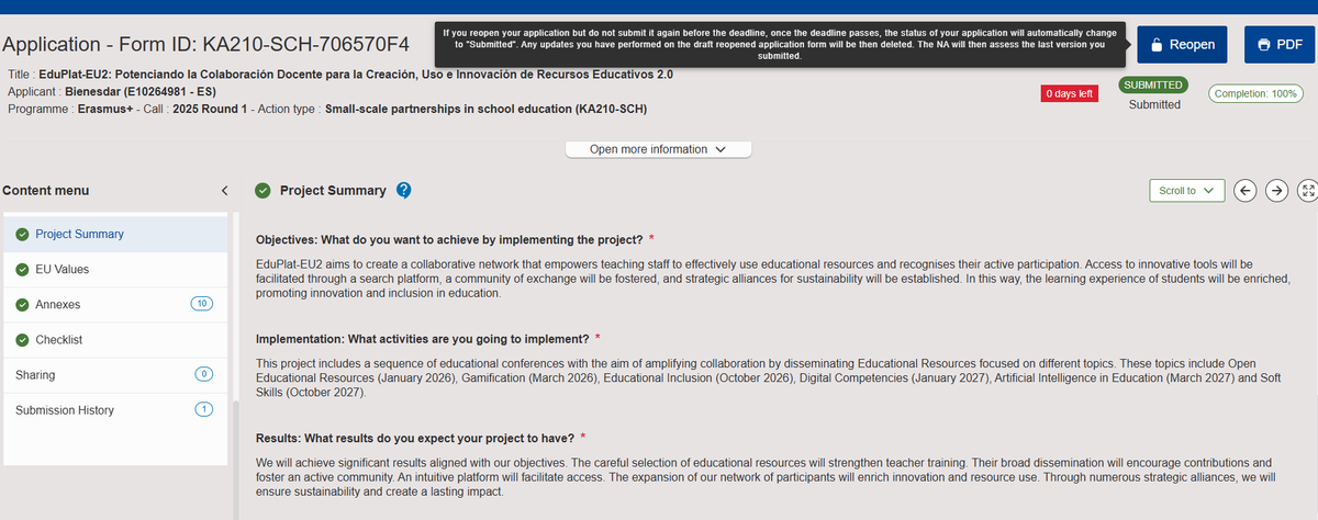 📢 ¡Proyecto enviado! 🚀 EduPlat-EU2 avanza en la creación de una red colaborativa para fortalecer la educación. Seis congresos educativos en 🇪🇸🇮🇪🇧🇪 impulsarán la innovación y la inclusión. ¡Gracias a todos los colaboradores! 💡🌍 #EduPlatEU2 #RecursosEducativos