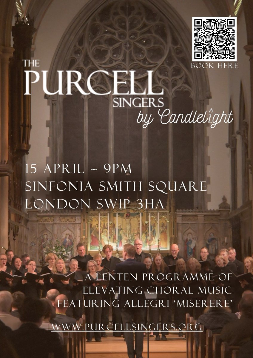 The Purcell Singers (@purcellsingers) on Twitter photo 🎶 Concert announcement!
We're part of <a href="/SinfoniaSmithSq/">Sinfonia Smith Square</a> Easter Festival, performing a Lenten programme of elevating choral music by candlelight, featuring Allegri 'Miserere'.
Find out more on our website: purcellsingers.org/concerts/2025/… 🎶 Concert announcement!
We're part of <a href="/SinfoniaSmithSq/">Sinfonia Smith Square</a> Easter Festival, performing a Lenten programme of elevating choral music by candlelight, featuring Allegri 'Miserere'.
Find out more on our website: purcellsingers.org/concerts/2025/…