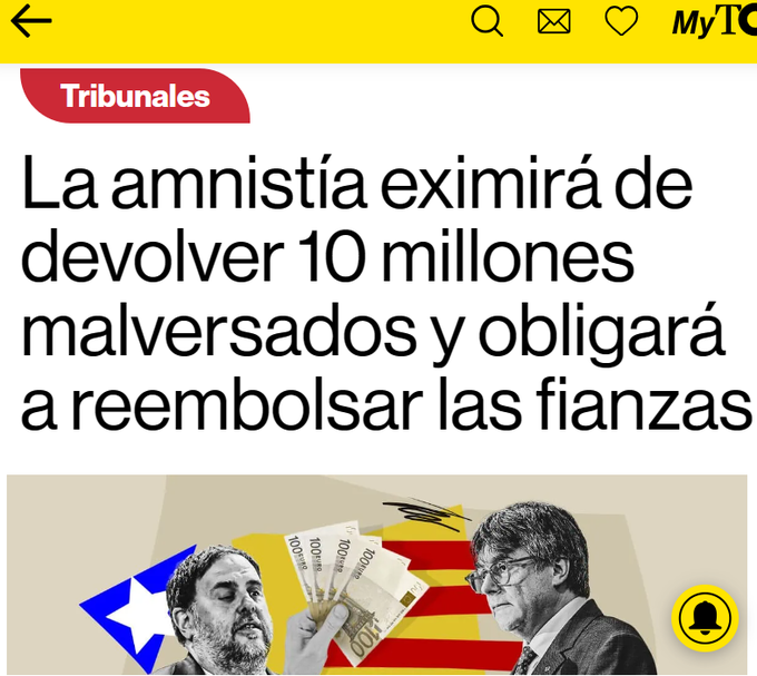 CCivicaCatalana's tweet photo. -Si eres un pequeño autónomo, Hacienda te persigue por 100 euros.

-Si eres un político separatista que con sus votos puede investir a Sánchez, puedes robar 10 millones de euros y no te pasa nada.

La igualdad y solidaridad de que te habla el PSOE. https://t.co/Skj6C5MOws