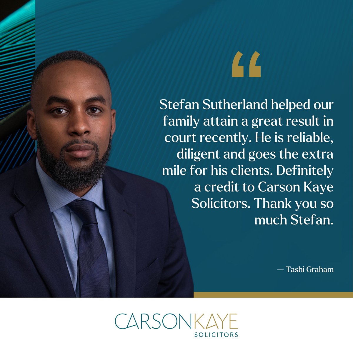 A standout result for Stefan Sutherland.
 
Described as reliable, diligent and going the extra mile, Stefan continues to provide robust defence and exceptional legal support in serious criminal cases. A true credit to Carson Kaye Solicitors.

#CriminalDefence #LegalServices
