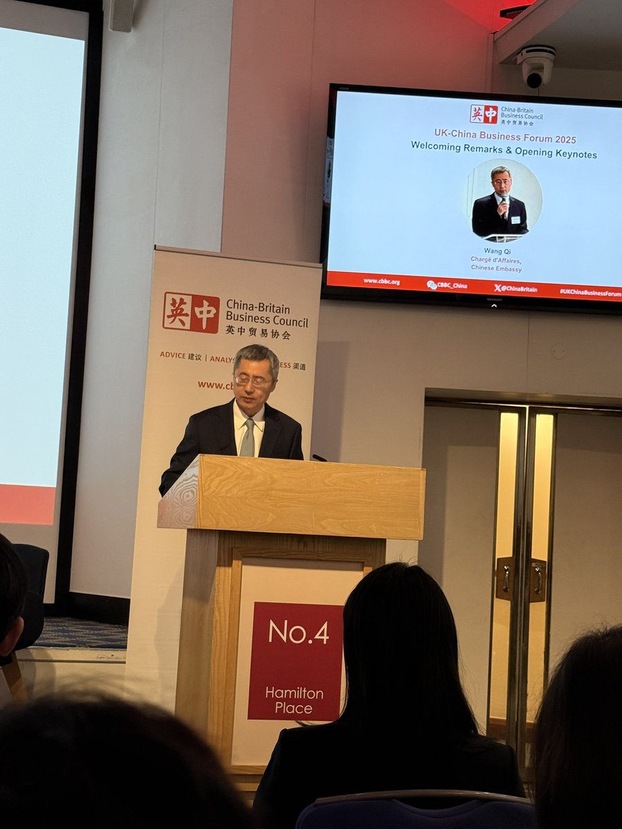 Great to be attending <a href="/ChinaBritain/">China-Britain Business Council</a> #UKChinaBusinessForum in #London today representing <a href="/biztradegovuk/">Department for Business and Trade</a> 

#UK #China #Trade
