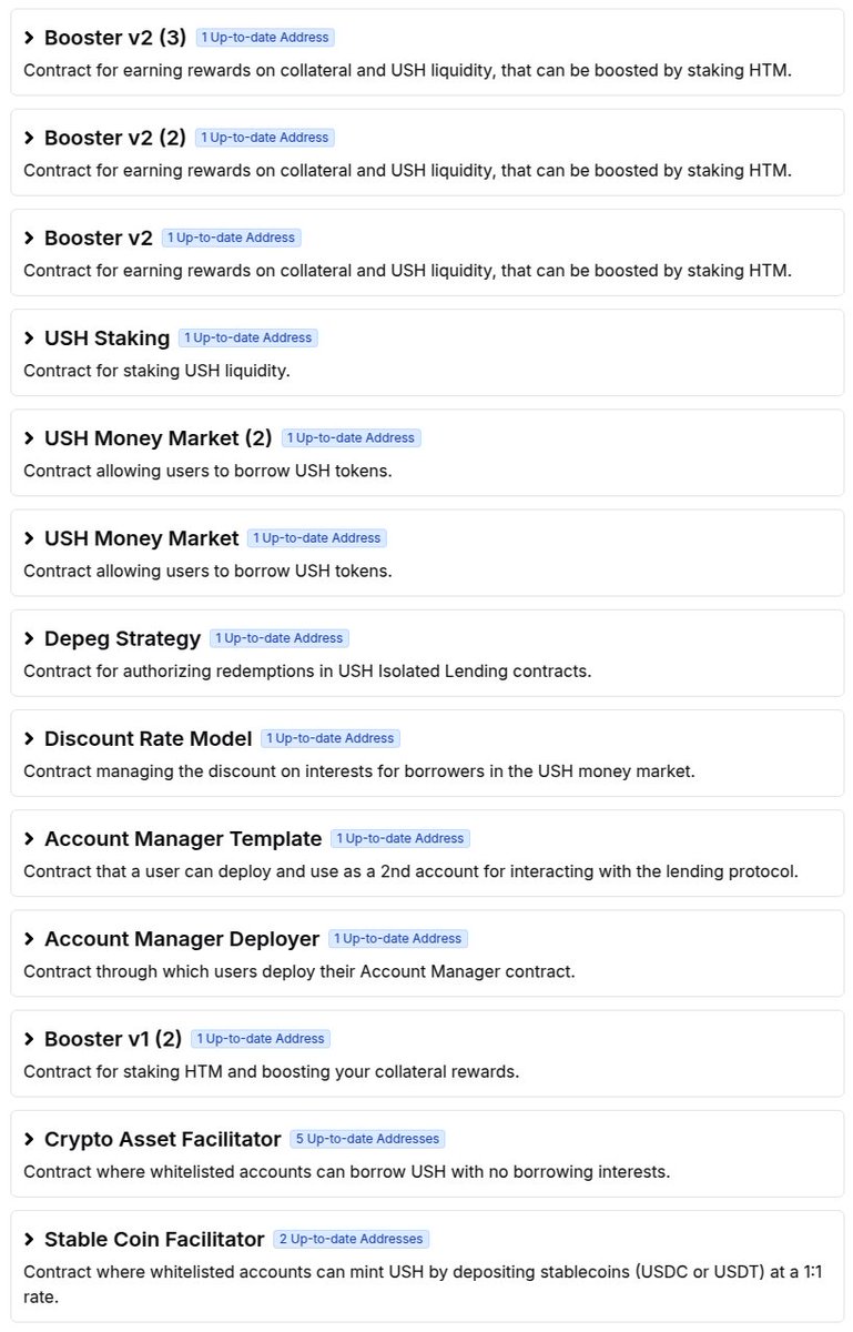 Arda (@arda_org) on Twitter photo NEW: 18 new Hatom contracts audited by Arda🛡️
<a href="/HatomProtocol/">Hatom Labs</a> has just released USH, the first decentralized stablecoin on MultiversX.
This is a massive protocol upgrade, that involved 18 (!!) smart contract audits.
The list of audits (that can't hold in the screenshot):
► NEW: 18 new Hatom contracts audited by Arda🛡️
<a href="/HatomProtocol/">Hatom Labs</a> has just released USH, the first decentralized stablecoin on MultiversX.
This is a massive protocol upgrade, that involved 18 (!!) smart contract audits.
The list of audits (that can't hold in the screenshot):
►